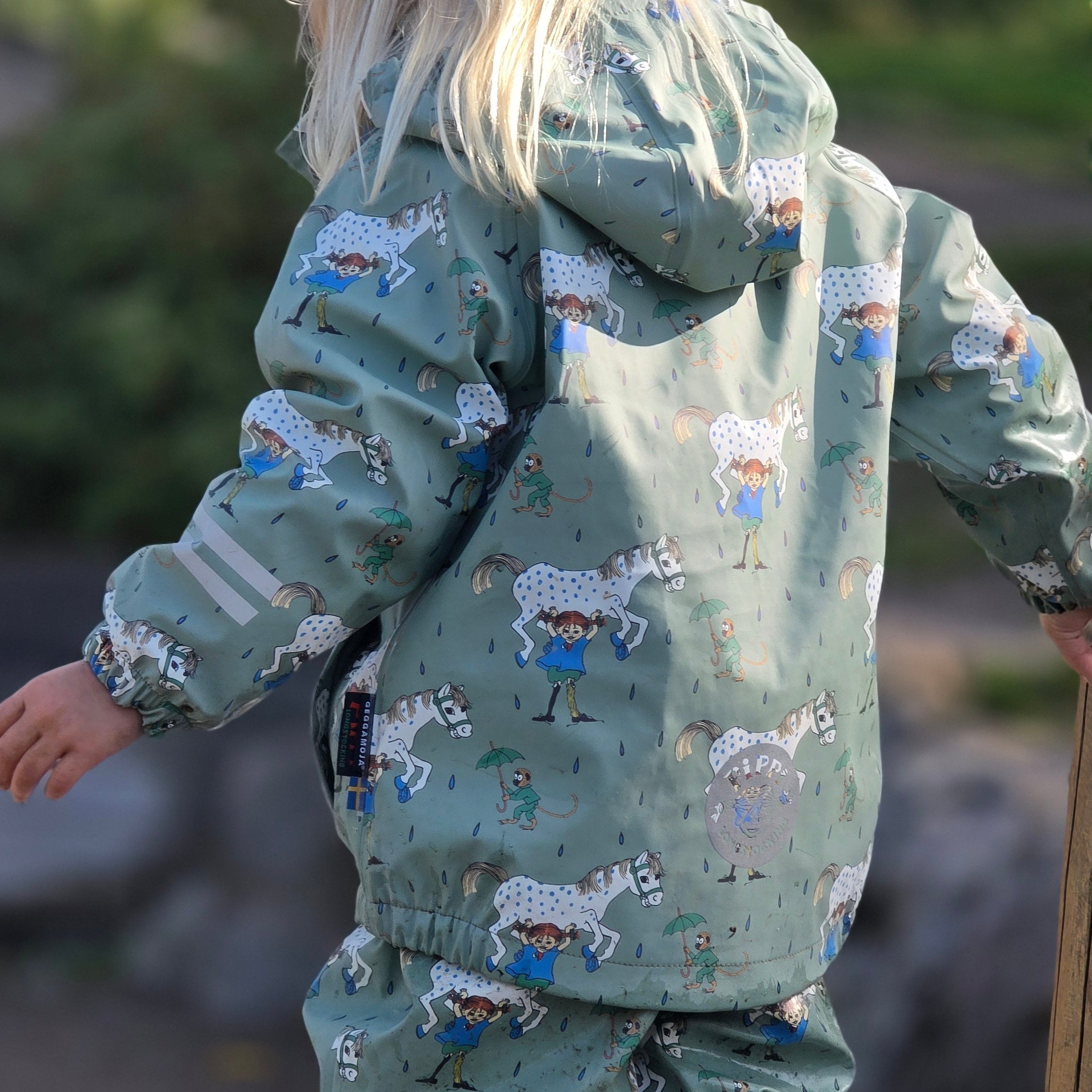 Regnsset Pippi Långstrump Fleecefodrat
