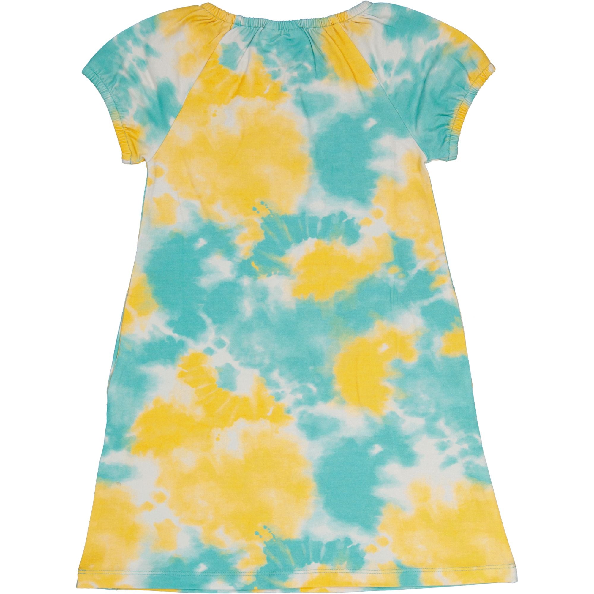 Single-breasted Tie Dye Dress Yellow