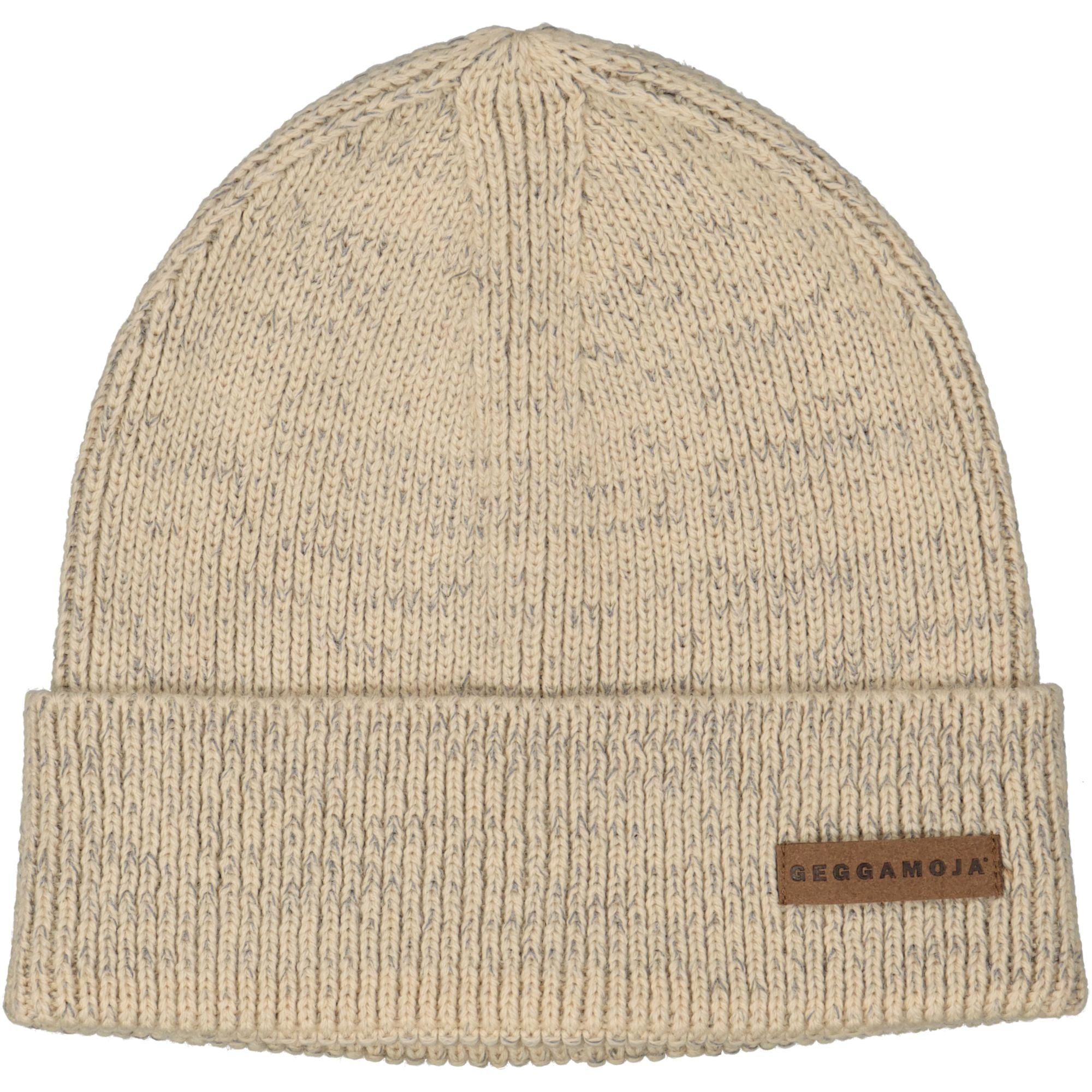 Knitted reflective hat Beige