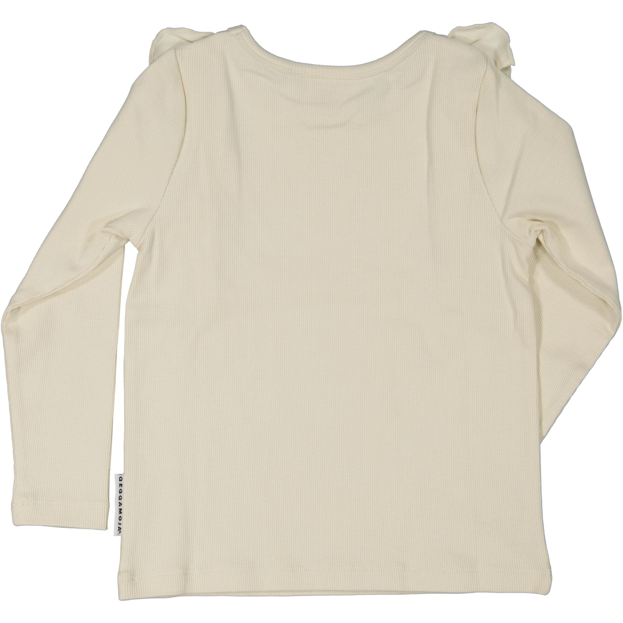 Volangtröja bomullsribb Beige