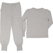Tvådelad Pyjamas Bambu Classic Grå/Vit