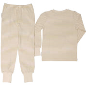 Tvådelad Pyjamas Bambu Classic Vit/Beige