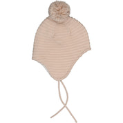Stickad hjälmmössa  Beige