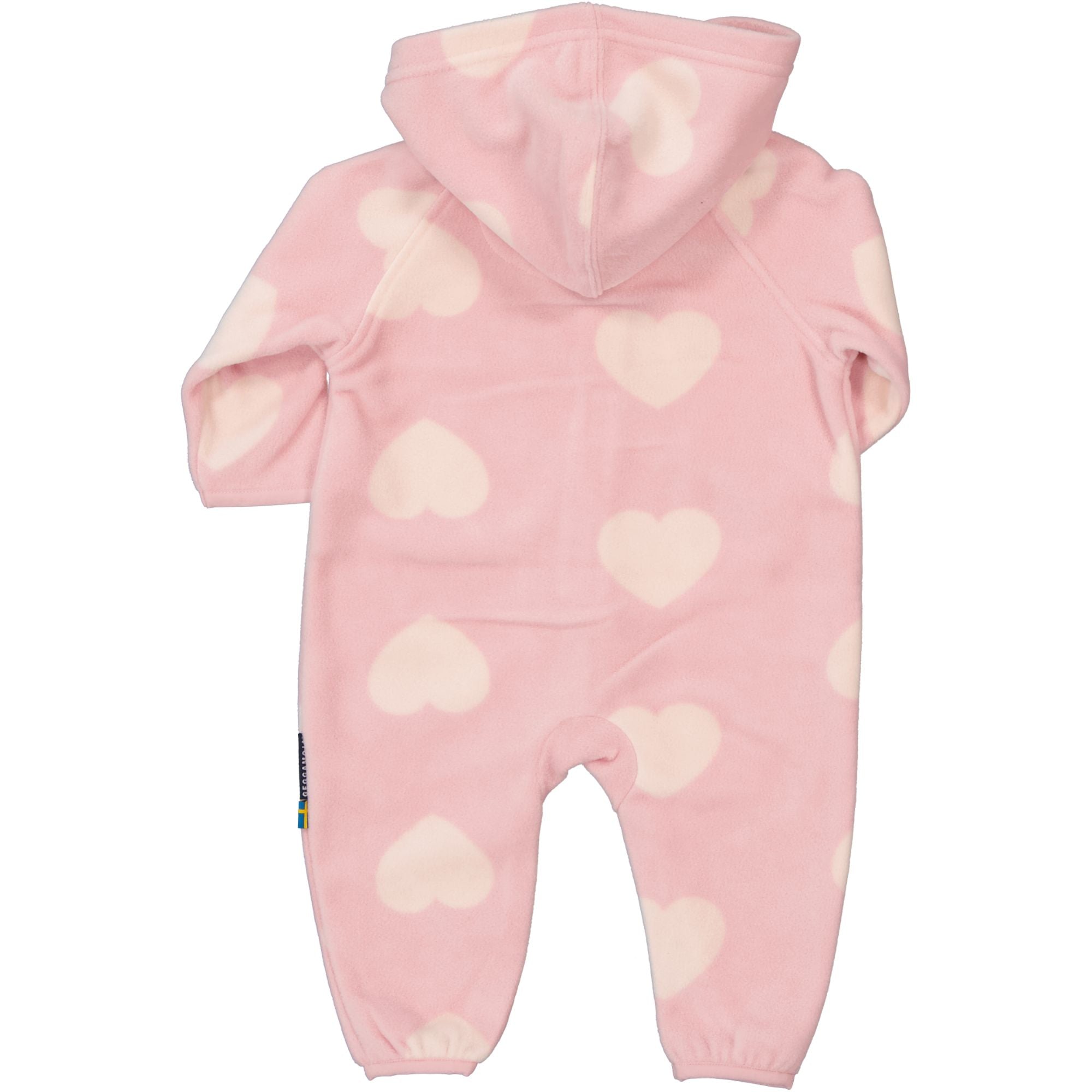 Fleece Suit Hearts Pink