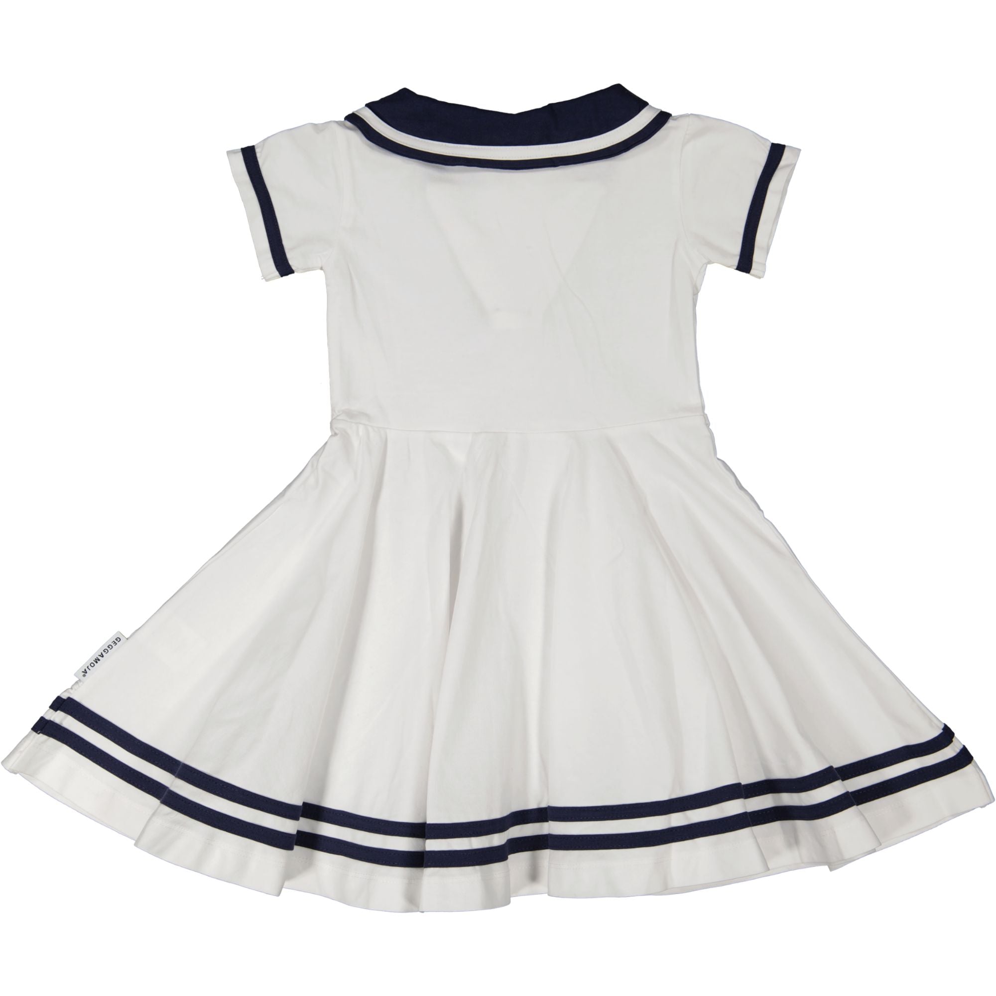 Sailor Dress White with Sailor Collar | Geggamoja Sailor Dress White with Sailor Collar | Geggamoja