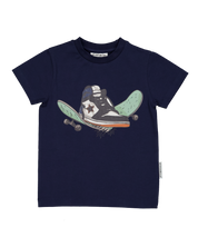 T-Shirt Skate Marineblau