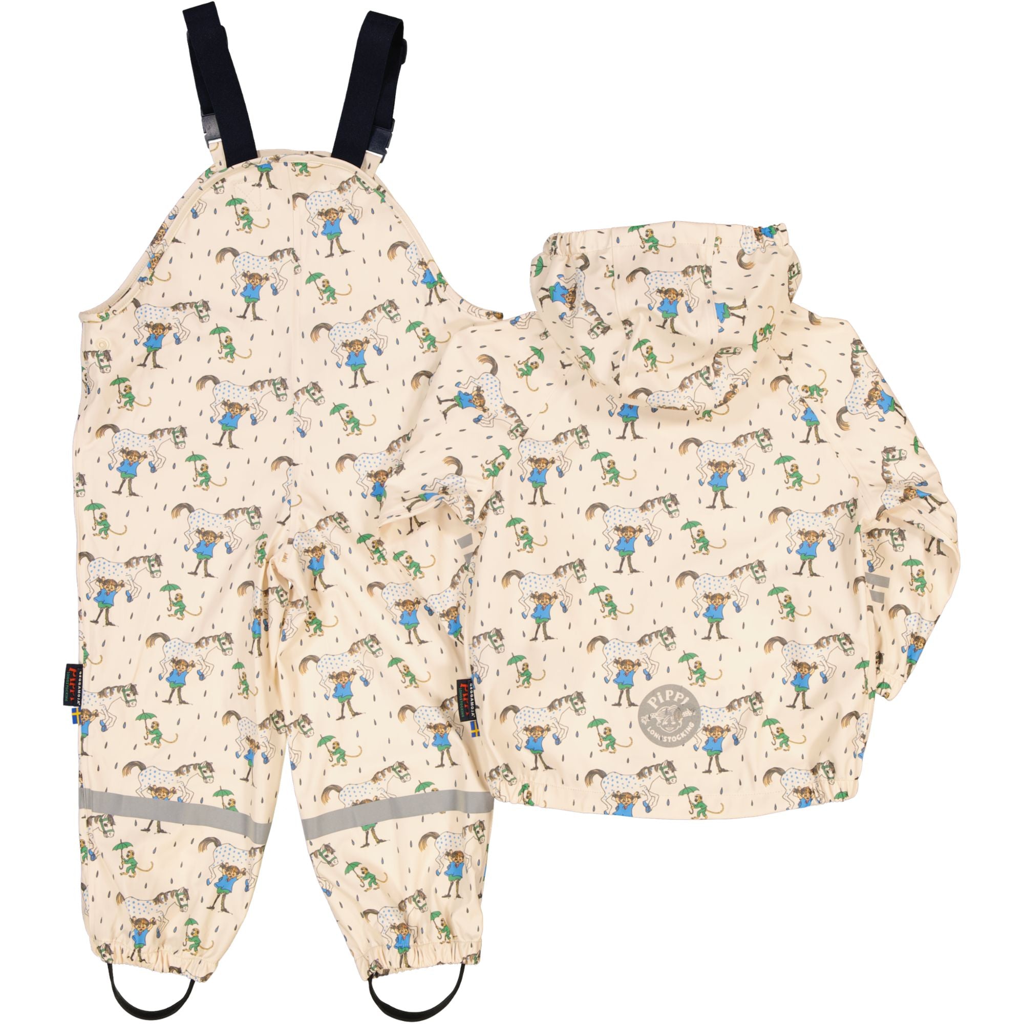 Regnset Pippi Långstrump Beige