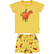 Pyjamas-set Mamma Mu och Kråkan Gul/Vit