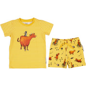Pyjamas-set Mamma Mu och Kråkan Gul/Vit