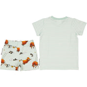 Pyjamas-set Mamma Mu och Kråkan Mint/Vit