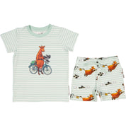 Pyjamas-set Mamma Mu och Kråkan Mint/Vit