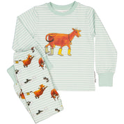 Tvådelad Pyjamas Mamma Mu och Kråkan Mint/Vit