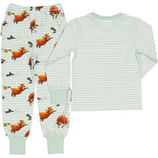 Tvådelad Pyjamas Mamma Mu och Kråkan Mint/Vit