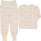 Pyjamas tvådelad Bambu Klöver Beige