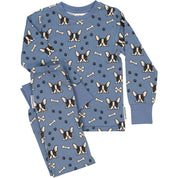 Pyjamas todelt Bambus Bulldog Blå