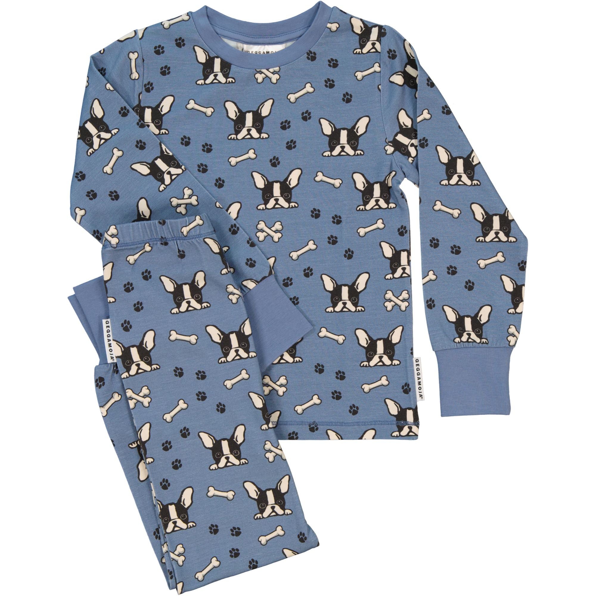 Pyjamas todelt Bambus Bulldog Blå