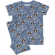 Pyjamas-set Bambu Bulldog Blå