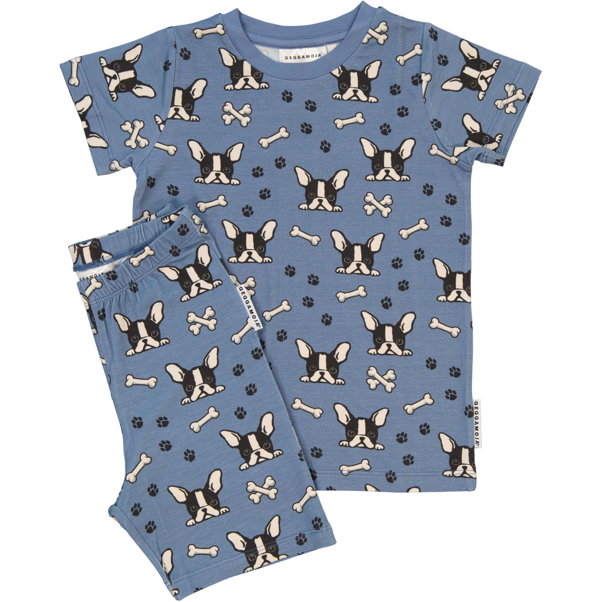 Pyjamas-set Bambu Bulldog Blå