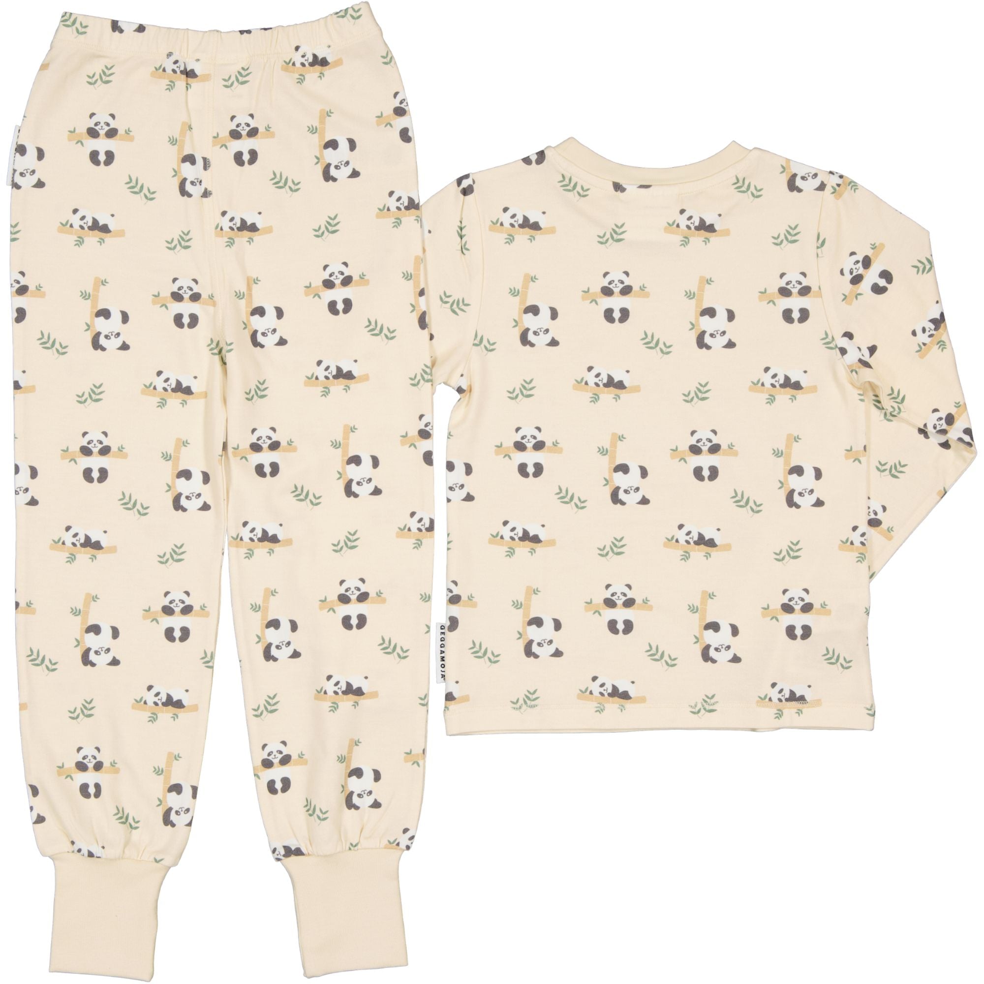 Pyjamas tvådelad Bambu Panda Beige