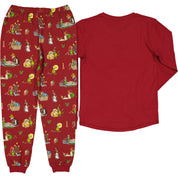 Vuxenpyjamas Pettson och Findus Röd