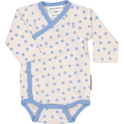 Wickelbody Bambus Blau Kleeblatt