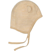 Helmet Cap Wool Fleece Beige