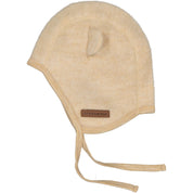 Helmet Cap Wool Fleece Beige