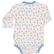 Wickelbody Bambus Blau Kleeblatt