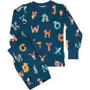 Pyjamas tvådelad Bambu Animal Letters