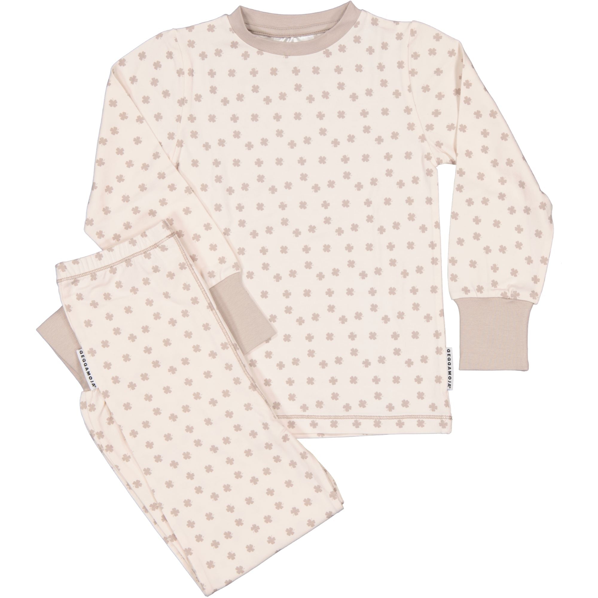Pyjamas tvådelad Bambu Beige Klöver