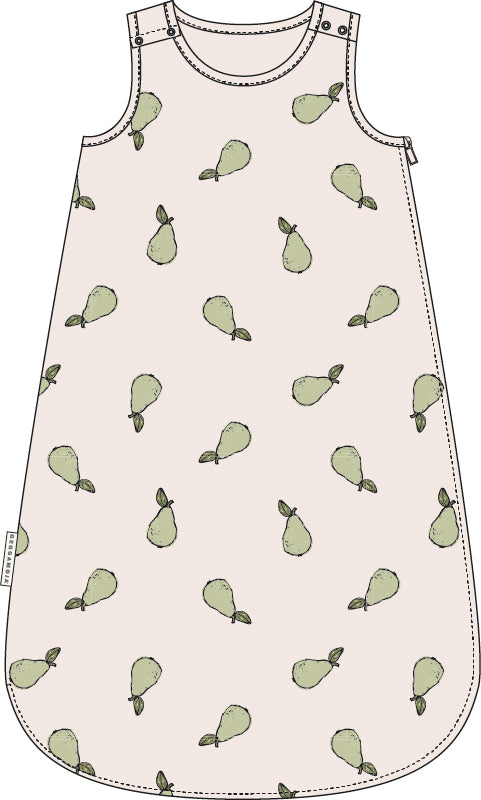 schlafsack 122/128 Schlafsack Gepolstert Bambus Birnen