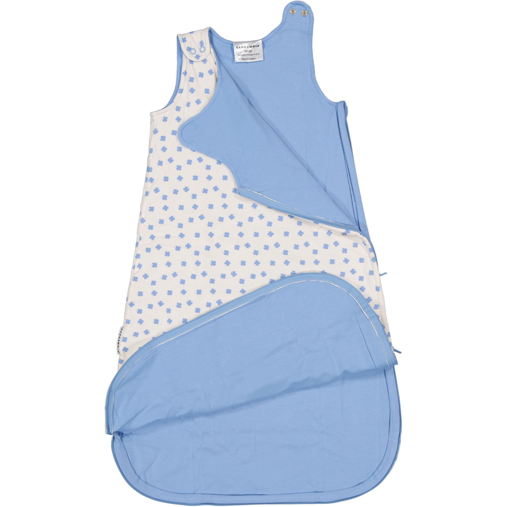 Schlafsack Gepolstert Bambus Klee Blau