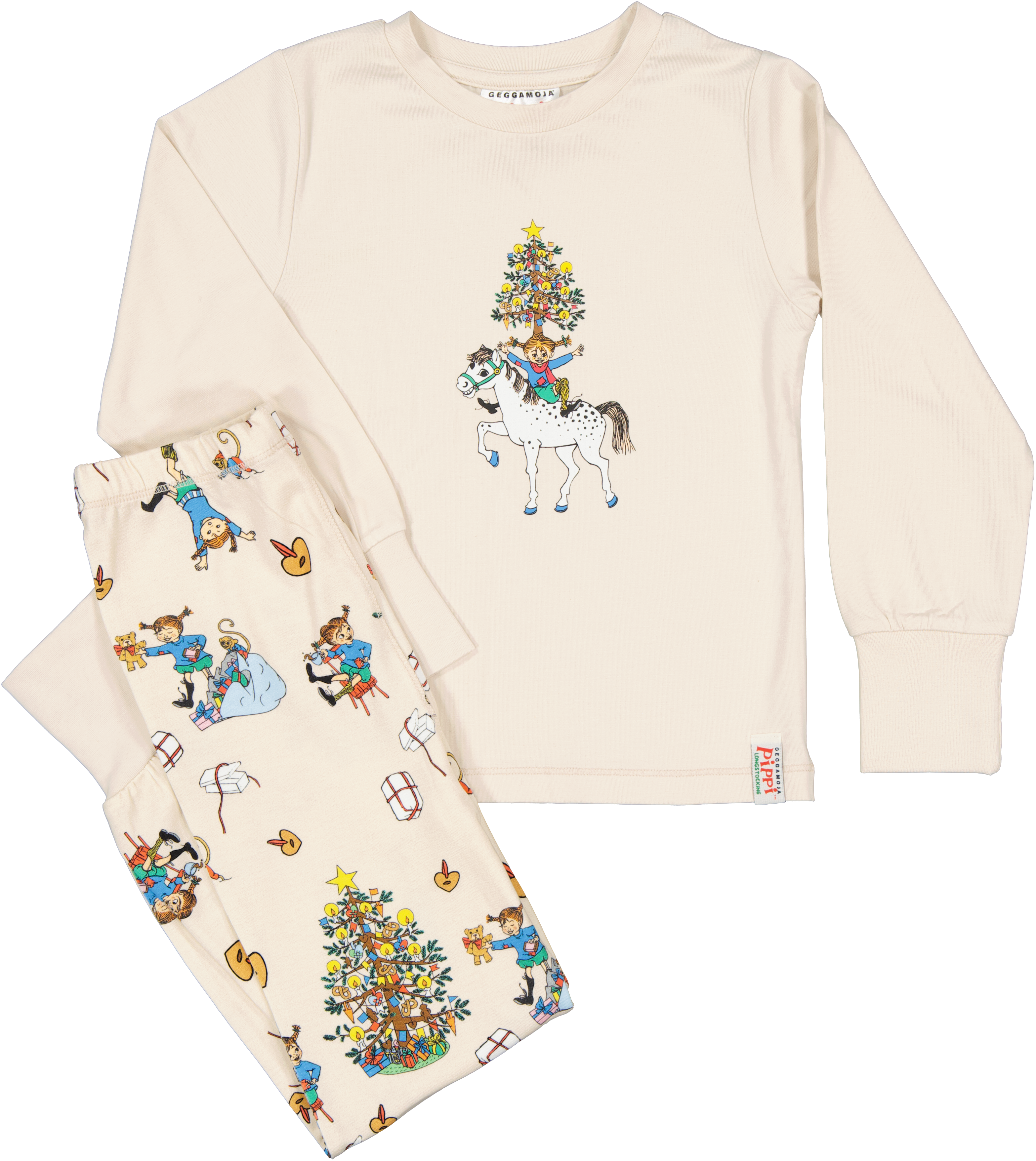 Two-piece pajamas Pippi Longstocking - Christmas pajamas
