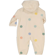 Fleeceoverall Dots Beige