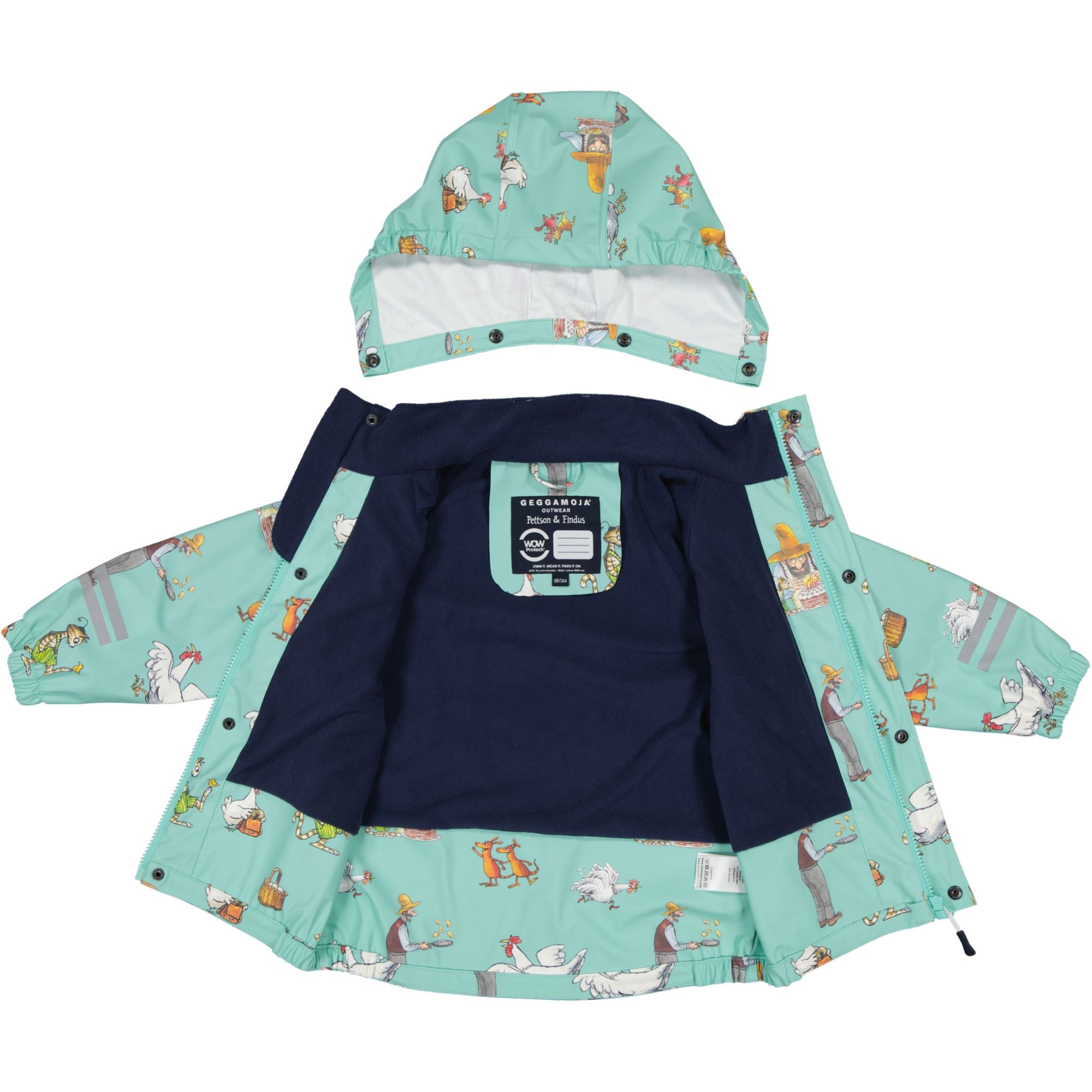 Regenkleidung mit Fleece gefüttert Pettersson und Findus Mint