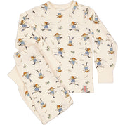 To-delt pysjamas Pippi Langstrømpe myk beige