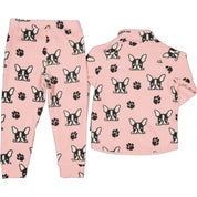 Fleeceset Pink Bulldog