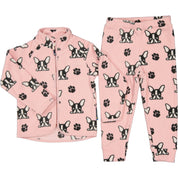 Fleeceset Pink Bulldog
