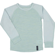 Grüne Unterwäsche-Langarmshirt aus weicher Merinowolle mit langen Ärmeln und Bündchen von Geggamoja.