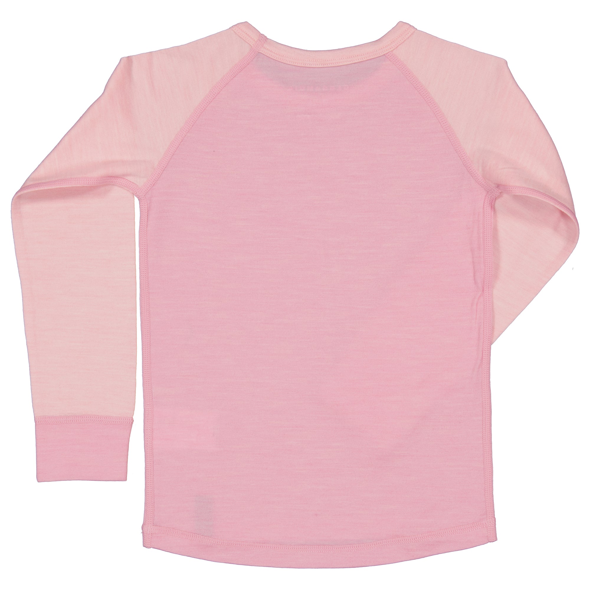 Rosa Unterwäsche-Shirt aus weicher Merinowolle, Rückansicht von Geggamoja.