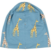 Mössa Fleecefodrad Bambu Blue Giraffe
