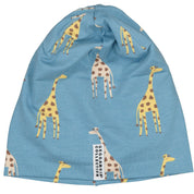 Mössa Fleecefodrad Bambu Blue Giraffe