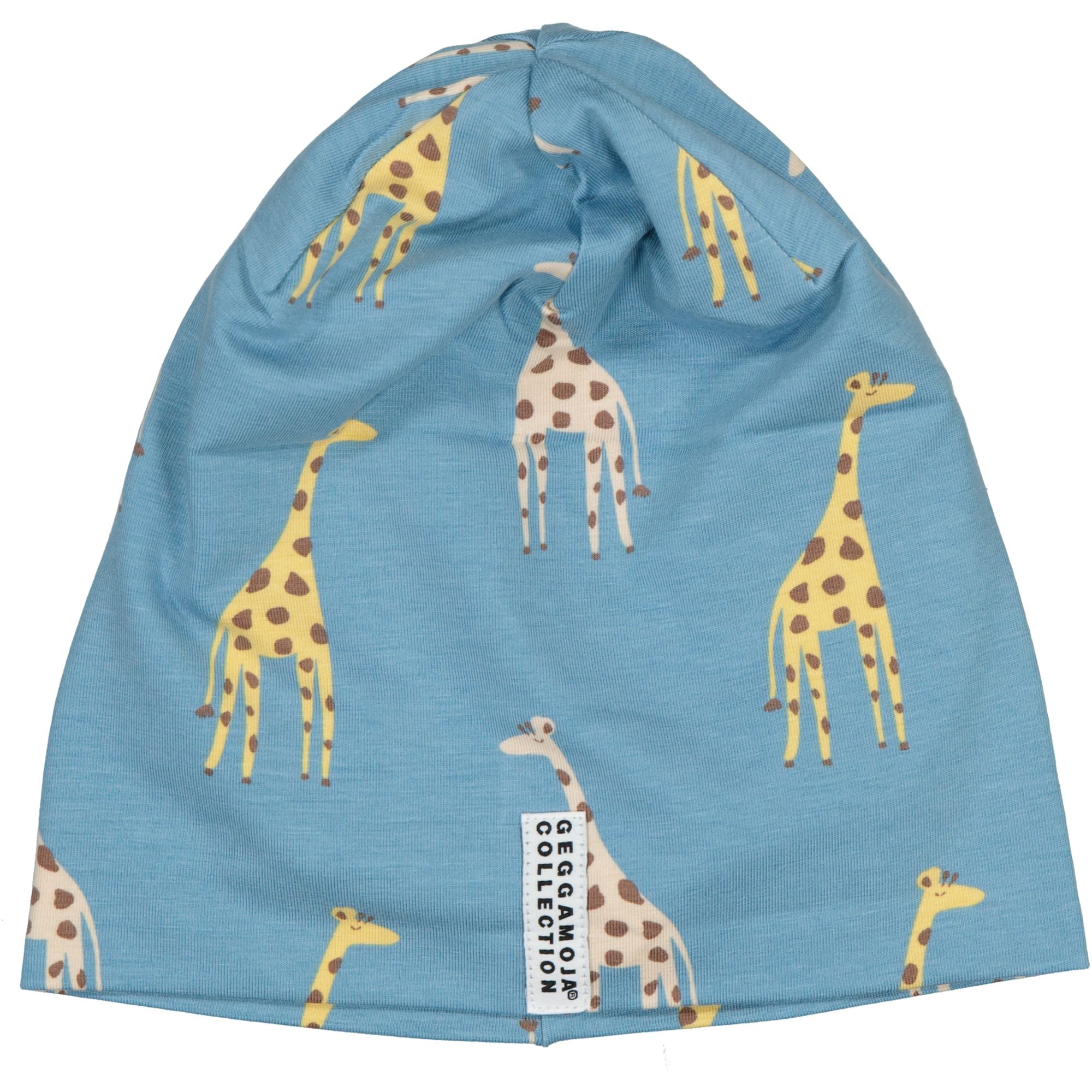 Mössa Fleecefodrad Bambu Blue Giraffe