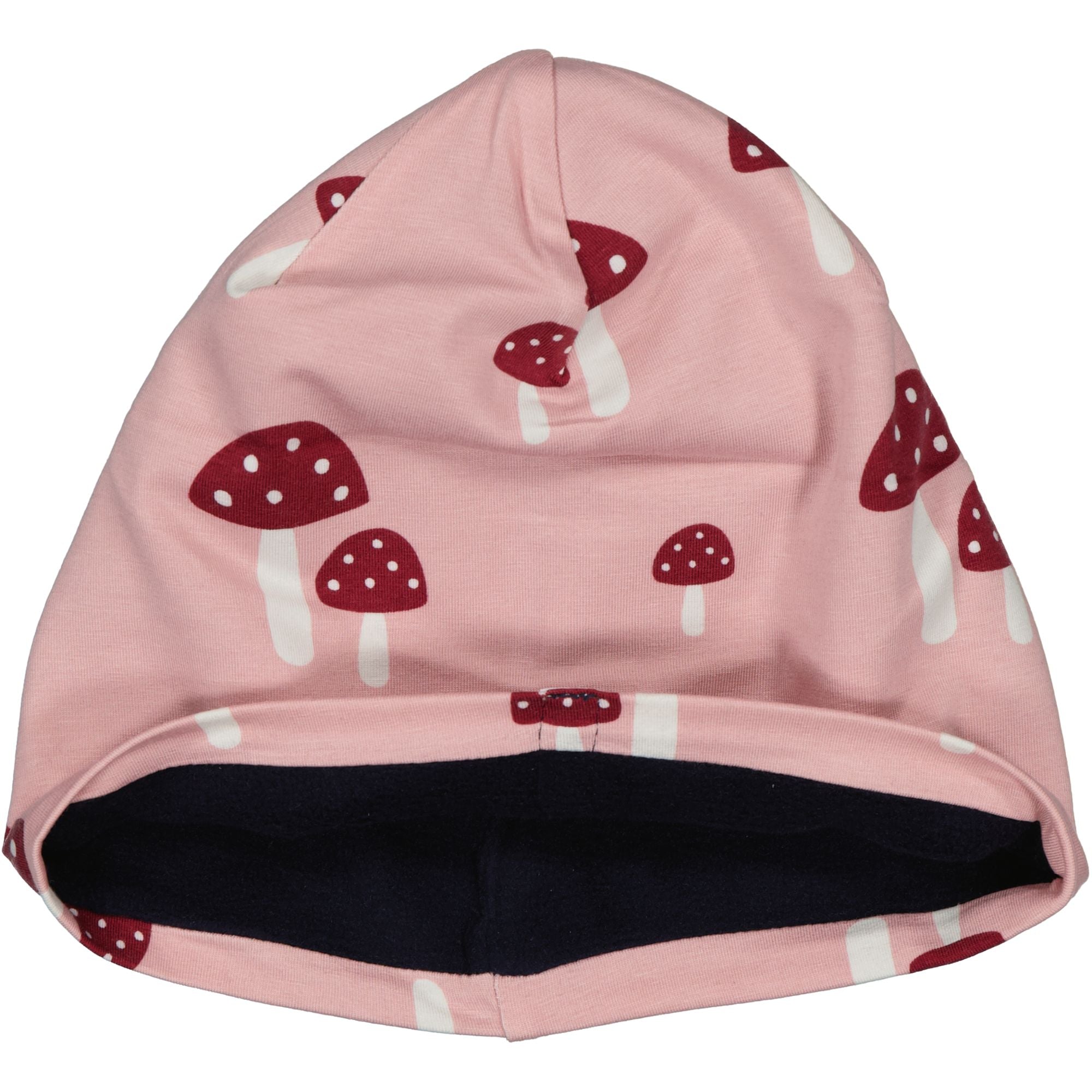 Mössa Fleecefodrad Bambu Pink Mushroom