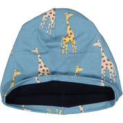 Mössa Fleecefodrad Bambu Blue Giraffe