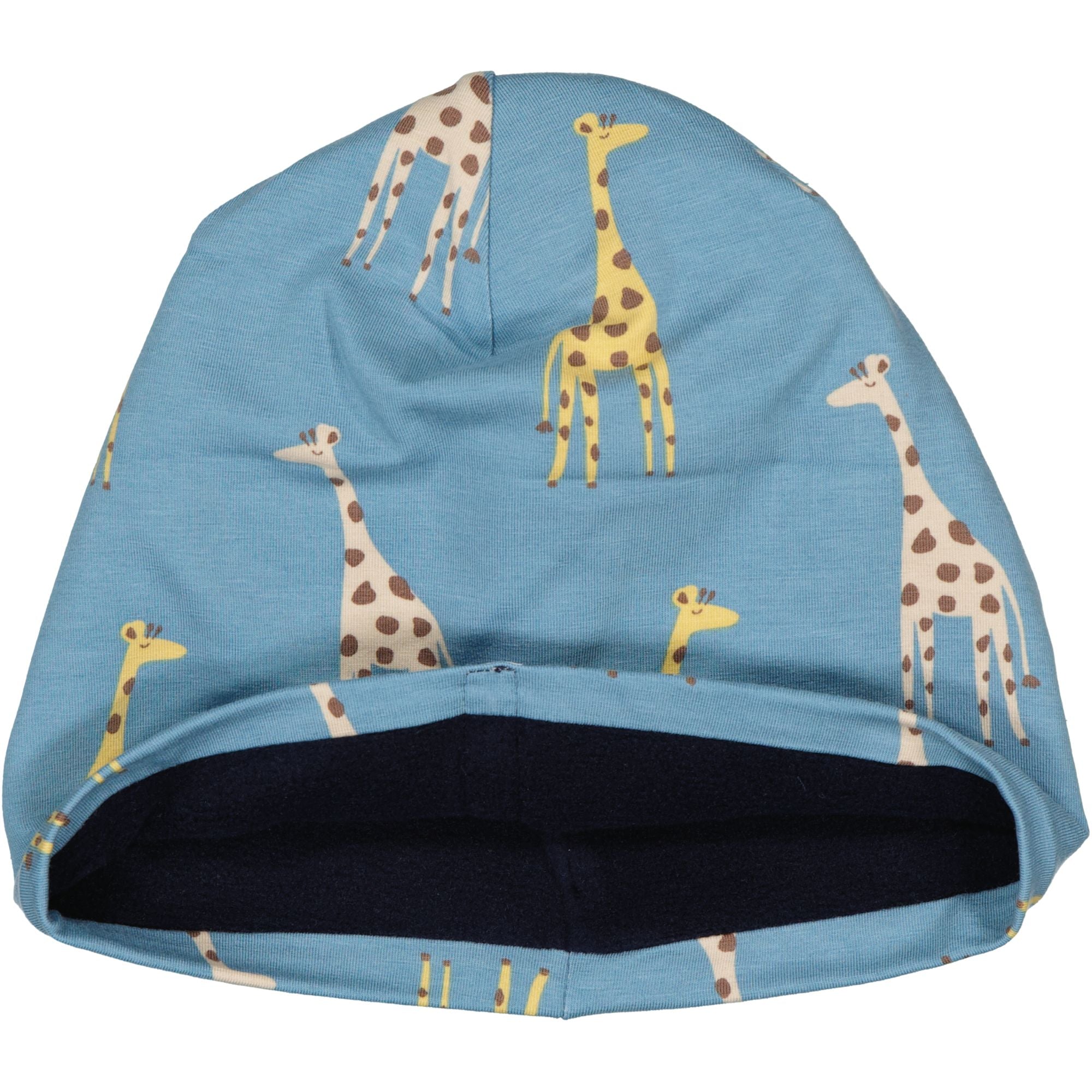 Mössa Fleecefodrad Bambu Blue Giraffe
