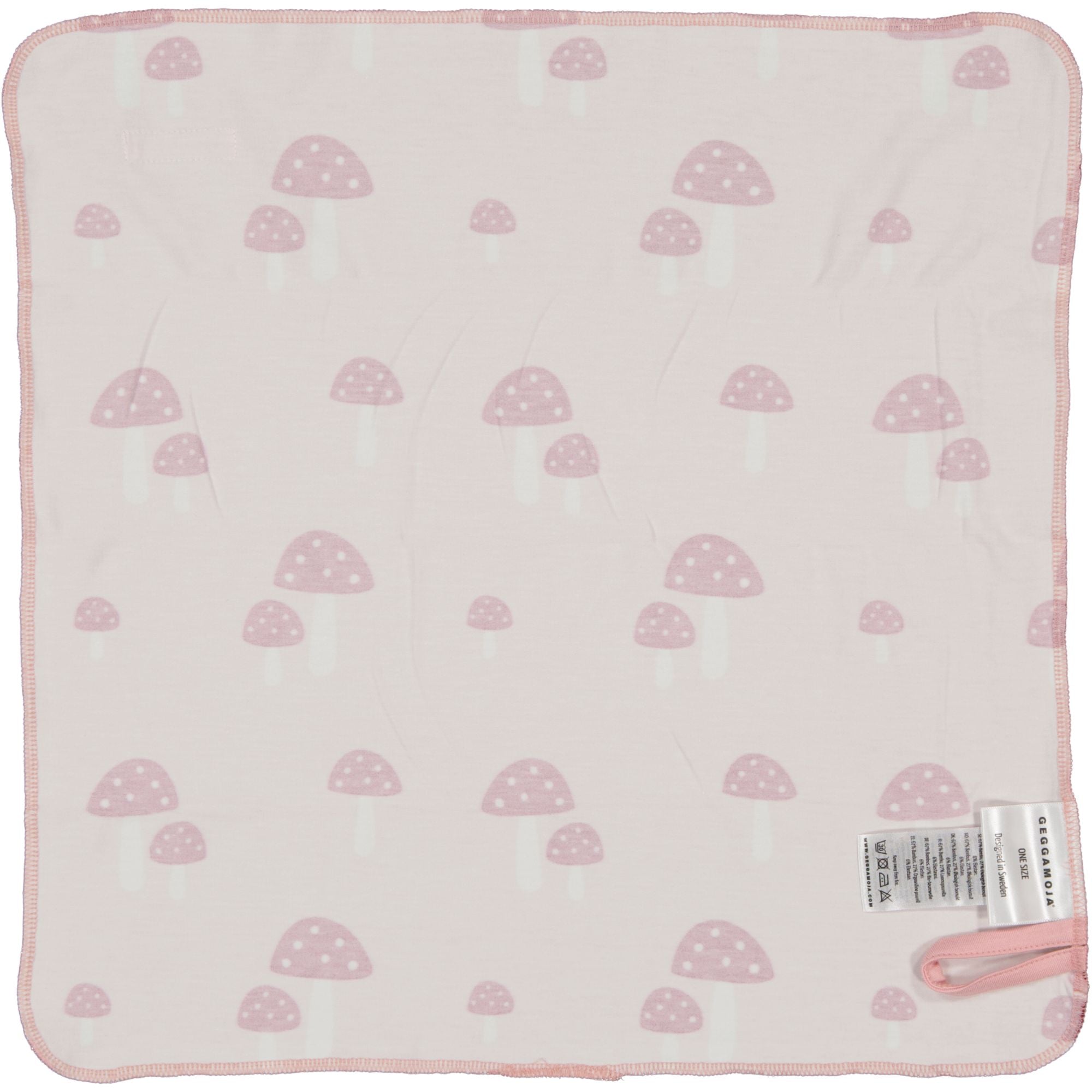 Snuttefilt Bambu Pink Mushroom
