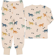 Pyjamas Tvådelad Bambu Beige Tiger