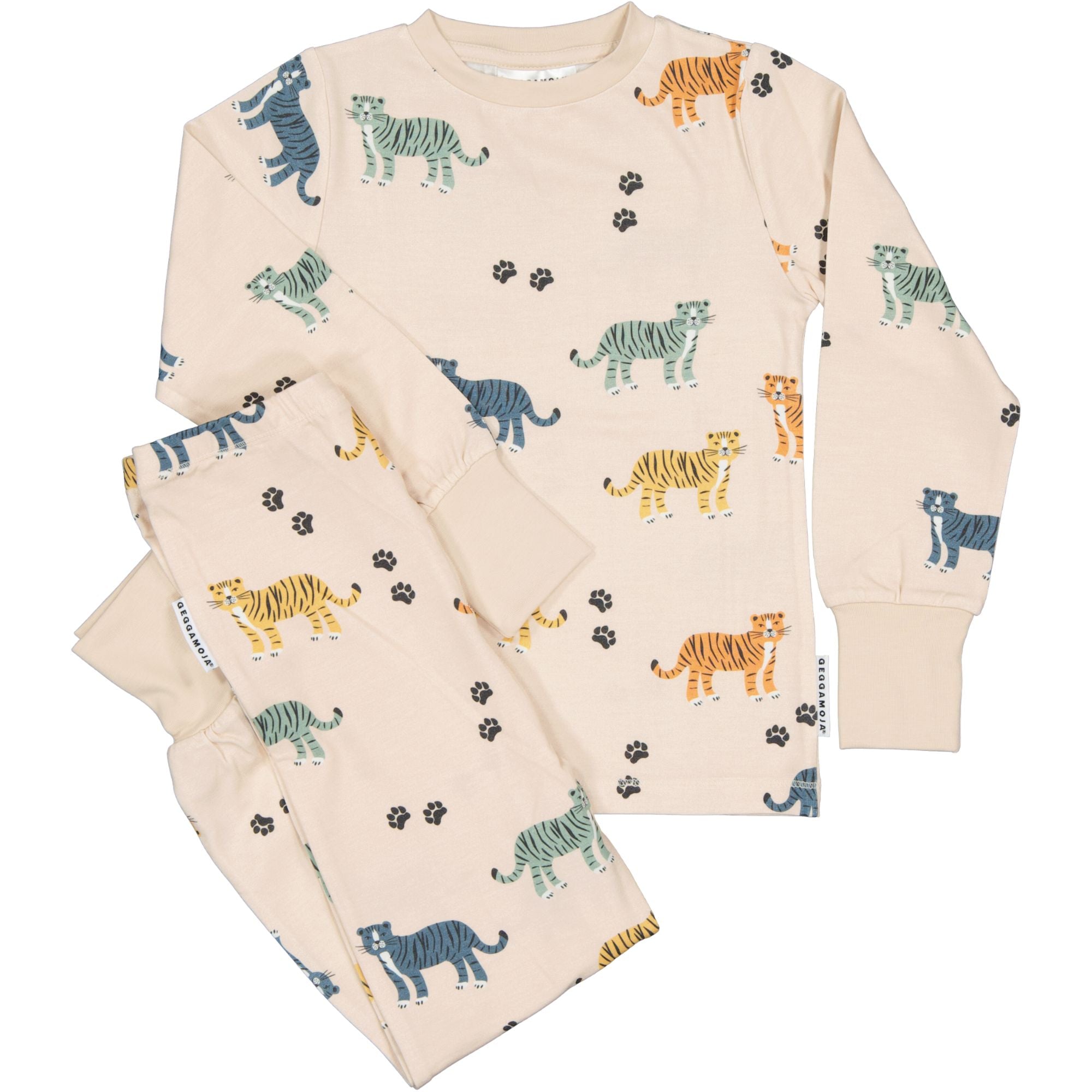 Pyjamas Tvådelad Bambu Beige Tiger