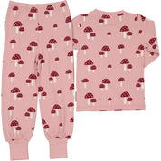 Pyjamas Tvådelad Bambu Pink Mushroom